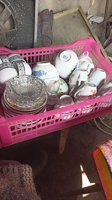 декаративные цветы: Набор посуды и стекла микс (разные позиции) Состав по фото: - — 1