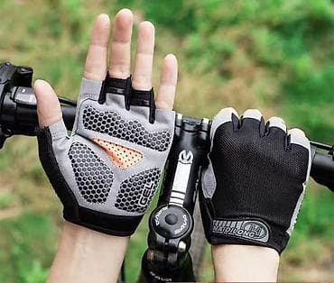 Мото-вело перчатки с укороченными пальцами - Назначение: для
