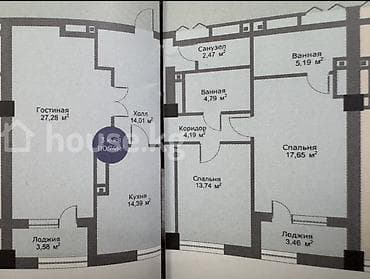 3 комнаты, 111 м², Асанбай мкр Элитка, 15 этаж, ПСО (под самоотделку) — 4