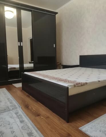 спальный гарнитур фото цена: Спальный гарнитур, Б/у, Двуспальная кровать, Шкаф, Комод, Кыргызстан, МДФ, Самовывоз, цвет - Черный — 1