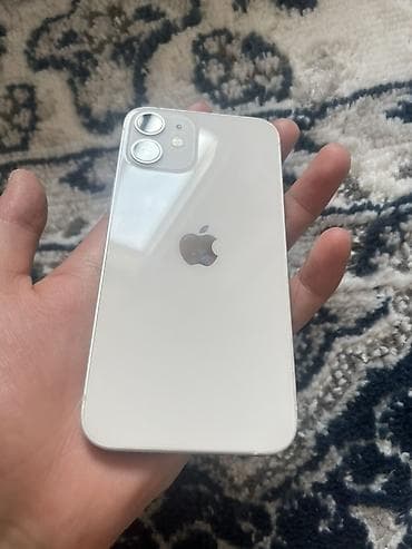 second tech: IPhone 12 mini, Б/у, 128 ГБ, Белый, Кабель, 81 % — 2