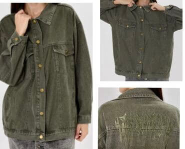 свадебное платье для высокой невесты: Джинсовая куртка, Свободная модель, С вышивкой, Все размеры — 1