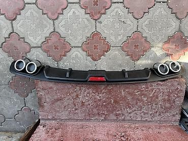 насадка для глушителя: Юбка заднего бампера цвет - Черный — 1