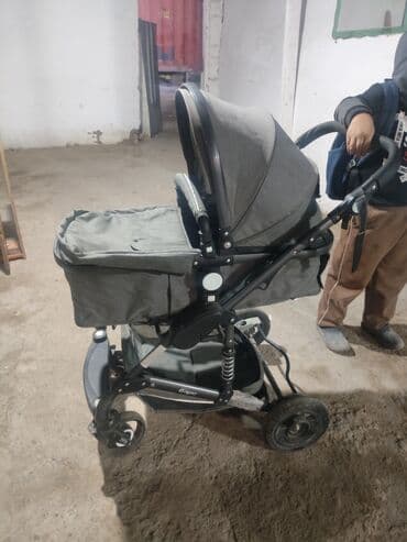 закрытые детские сандалии: Коляска, цвет - Серебристый — 2