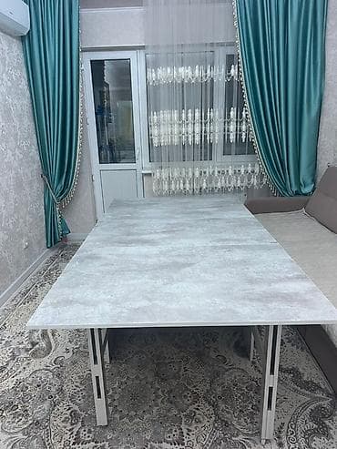 пос: Стол трансформер Для кухни, Стол-книжка, цвет - Серый — 4