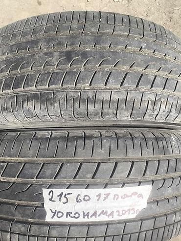 шина 215 60 r17: Шины 215 / 60 / R 17, Лето, Б/у, Пара, Легковые, Yokohama — 1