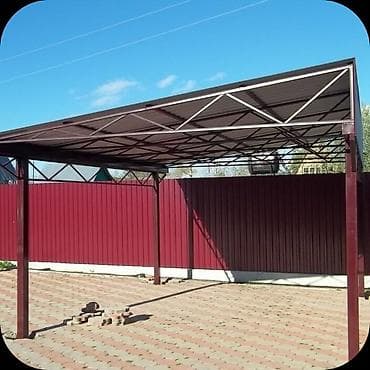 Навес, Односкатный, Металл, Профнастил, Новый, Установка at lalafo.kg Навес, Односкатный, Металл, Профнастил, Новый, Установка