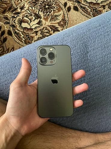 IPhone 13 Pro, Б/у, 128 ГБ, Графит, Зарядное устройство, Защитное стекло, Чехол, 79 %