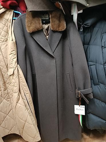 женский плащ куртка: Женское пальто классического кроя - Длина миди/макси - Двубортная — 6