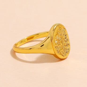 свадебные платья для покрытых: Элегантное кольцо-перстень с утончённым растительным узором. Идеально — 2