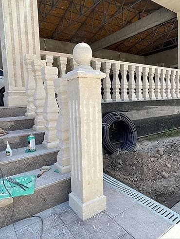 Готовая балясина, Материал: Сары-Таш, Для тапчана, Стиль: Квадратная, Новый