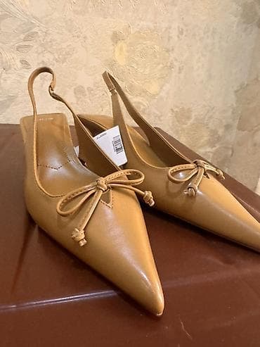 танцевальная обувь: Туфли-слингбэки MANGO - Модель: острый носок, открытая пятка со — 2