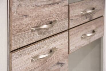 кухонные буфет: Шкаф витрина 4Д (Olivia 2V2D) коллекции Оливия, Дуб Анкона, Анрэкс — 3