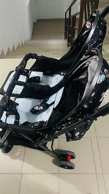 каляска для двоих: Коляска, цвет - Черный — 6