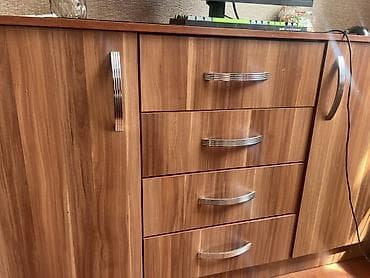 медная пластина: Офисная тумба, ЛДСП, цвет - Коричневый — 1