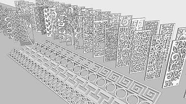 ЛАЗЕРНЫЕ УЗОРЫ ДЛЯ Декоративных панели/экраны с резным орнаментом -