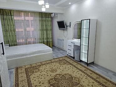 квартира в бишкеке на долгий срок: 2 комнаты, Без подселения, С мебелью полностью — 2