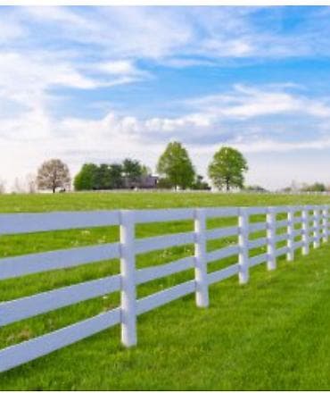 декор забор: Белый ранчо-забор (четырёхрядный) - Классический фермерский стиль — 1