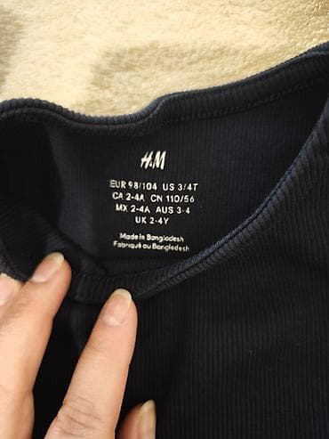 Боди: Детское платье, цвет - Голубой, Б/у — 4