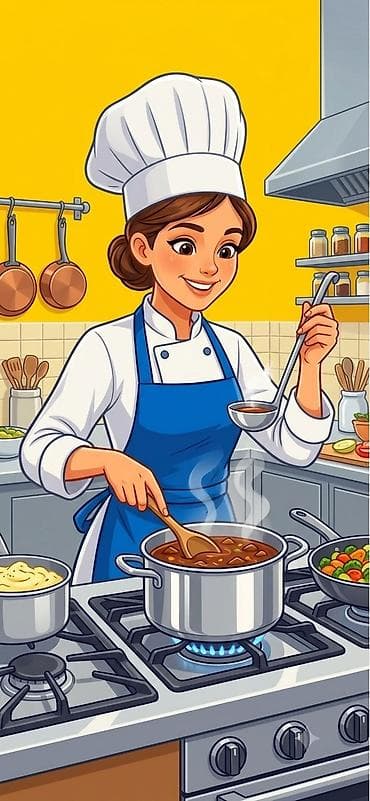 сокулук кун туу: Требуется повар универсал в столовую Европейская кухня. график и ЗП — 1