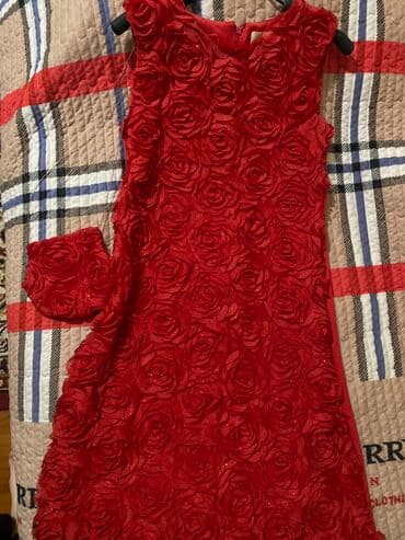 национальное платье для девочек: Детское платье, цвет - Красный, Новый — 3