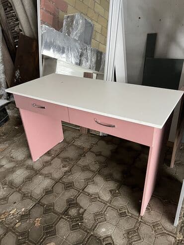 стол овальный кухонный: Офисный стол, Новый, Нерегулируемый, цвет - Бежевый, Прямоугольный, ЛДСП, Самовывоз, Платная доставка — 1