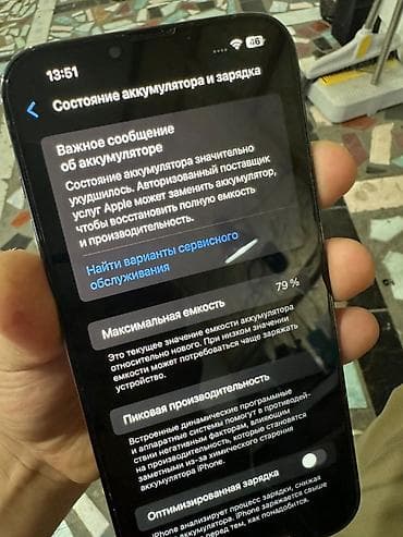 синяя тюрьма: IPhone 13 Pro Max, Б/у, 256 ГБ, Голубой, 79 % — 2