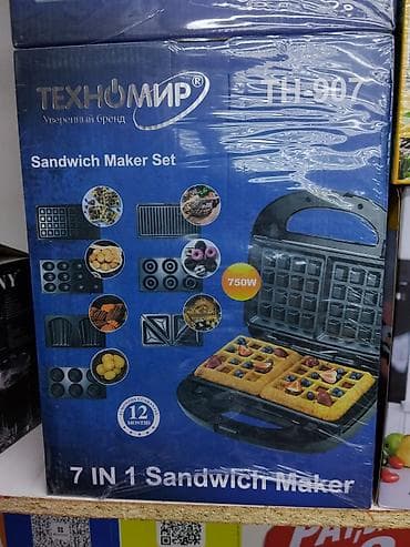 Техника и электроника: Мультигриль/сэндвичница Техномир TH-907 — набор 7-в-1 Характеристики — 1