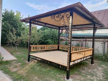 качели большие: Тапчан 2 x 2 x 2 м, Металл — 23