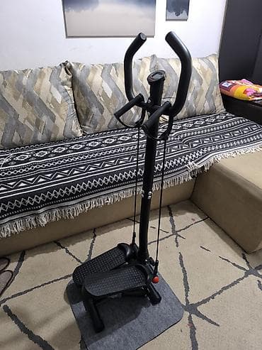 Мини-степпер с поручнями и эспандерами + бортовой компьютер -