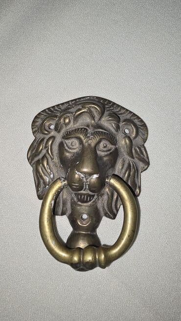 часы старинные: Звонок-ручка начало 19го века, «Лев»*Англия| Бронза | Литьё Редкая — 1