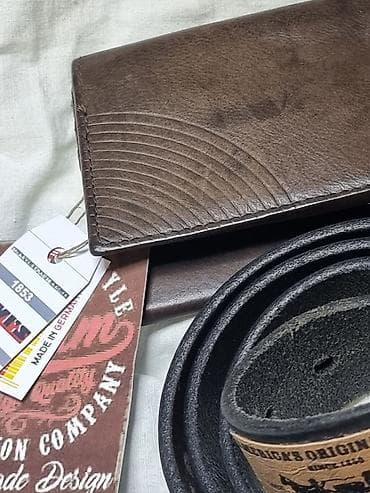 пояс верблжовой: ПАРТМОНЕ, РЕМЕНЬ Levi’s из натуральной кожи. 100 %. Совсем новый — 4