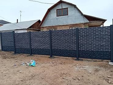 пленка полиэтиленовая: Панельный декоративный забор из железобетонных секций. - Материал — 1