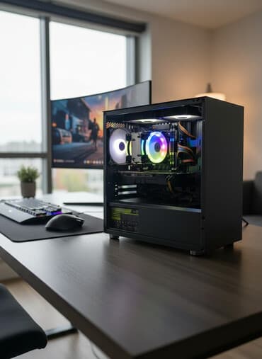 Компьютер, ядер - 6, ОЗУ 16 ГБ, Для несложных задач, Б/у, Intel Xeon, AMD Radeon RX 580, SSD