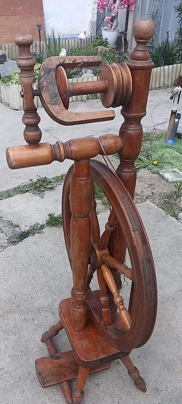 электро генератор: Прялка (ручное прядильное колесо) из массива дерева. Особенности: - — 1