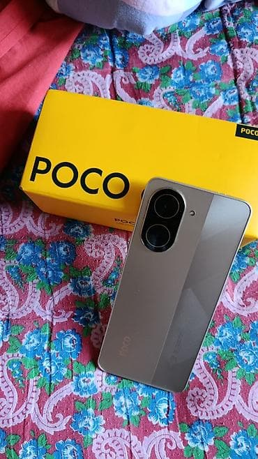 Мобильные телефоны и аксессуары: Poco C71, Б/у, 128 ГБ, цвет - Бежевый, 2 SIM — 2