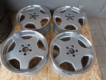 разноширокие: Литые Диски R 18 AMG, Комплект, отверстий - 5, Б/у — 1