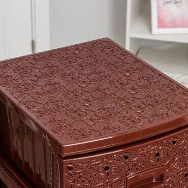 тумбы пластиковые: Комод 4-х секционный «Декор. Ажур», цвет коричневый Комод «Декор» — 2