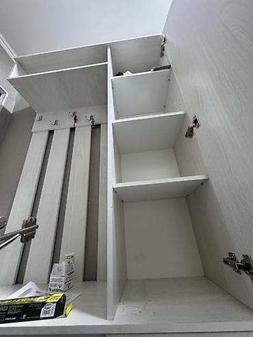 стол с тумбой: Прихожая модульная в светлом цвете (под выбеленный дуб). Состав и — 5