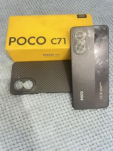 pixel pro: Poco C71, Б/у, 128 ГБ, цвет - Черный, 1 SIM, 2 SIM — 1