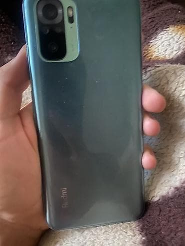 airpods 5: Redmi, Redmi Note 10, Б/у, 64 ГБ, цвет - Зеленый, 2 SIM — 1