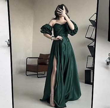 итальянский платье: Вечернее платье макси с открытыми плечами и объемными съемными — 3