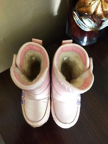 зимние женские ботинки: Детские зимние дутики NEW-STYL kids - Цвет: нежно-розовый/бежевый с — 2
