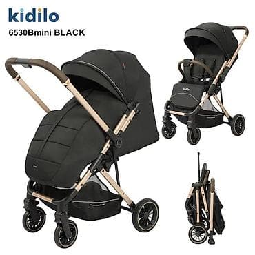 Прогулочная коляска Kidilo 6530Bmini BLACK - Компактная, легкая и