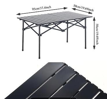 Складной походный стол, Новый, Другой материал, цвет - Черный — 1