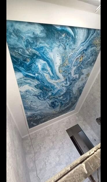 требуются монтажники натяжных потолков: Натяжной потолок 3D потолки, Глянцевое, Матовое Бесплатная консультация, Бесплатный замер, Гарантия — 6