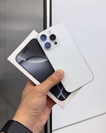 iphone 16 pro white: IPhone 16 Pro, Б/у, 128 ГБ, White Titanium, Защитное стекло, Чехол, Коробка, В рассрочку, 90 % — 1