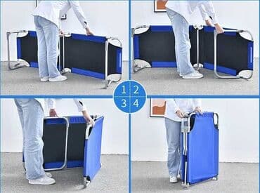 крават раскладной: Раскладная кровать Складной шезлонг, походная кровать, металлический — 5