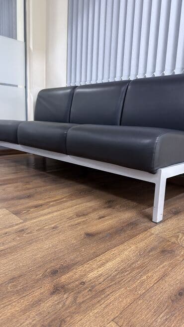 набор кулуч буу: Офисный диван, Б/у, цвет - Черный, Экокожа — 4