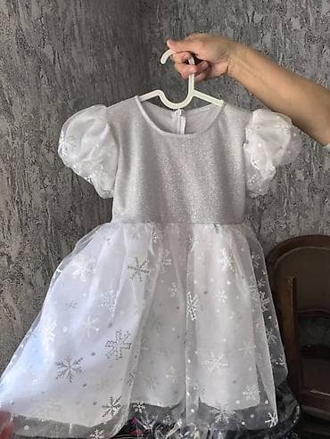 Детская одежда и обувь: Детское платье, цвет - Белый, Б/у — 1